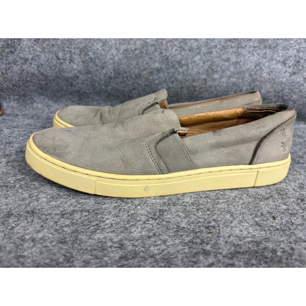 Frye Ivy Slip On Sneaker Women’s 7 Gray Taupe Leather Casual Loafer